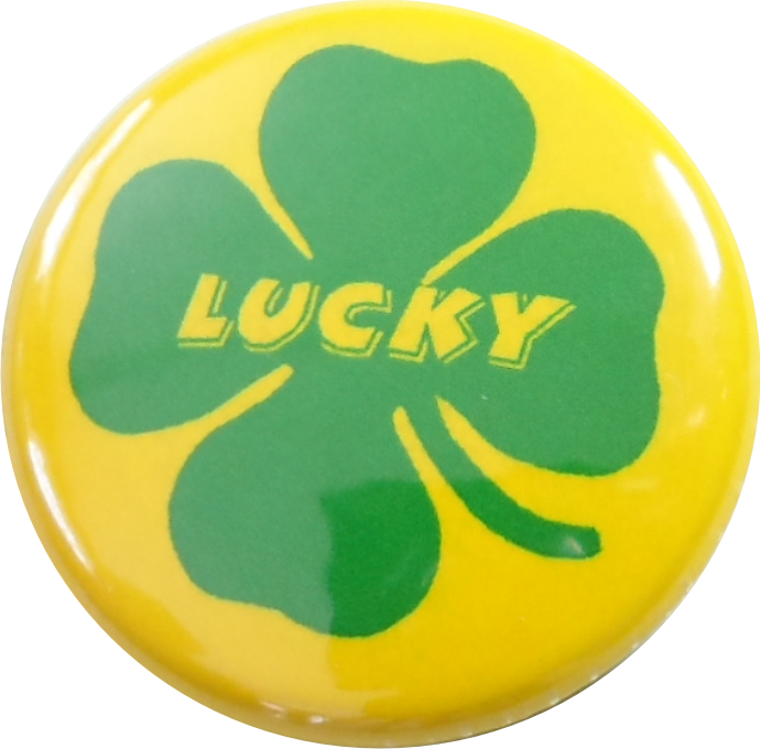 Glücksklee Vierblattklee lucky Button - zum Schließen ins Bild klicken
